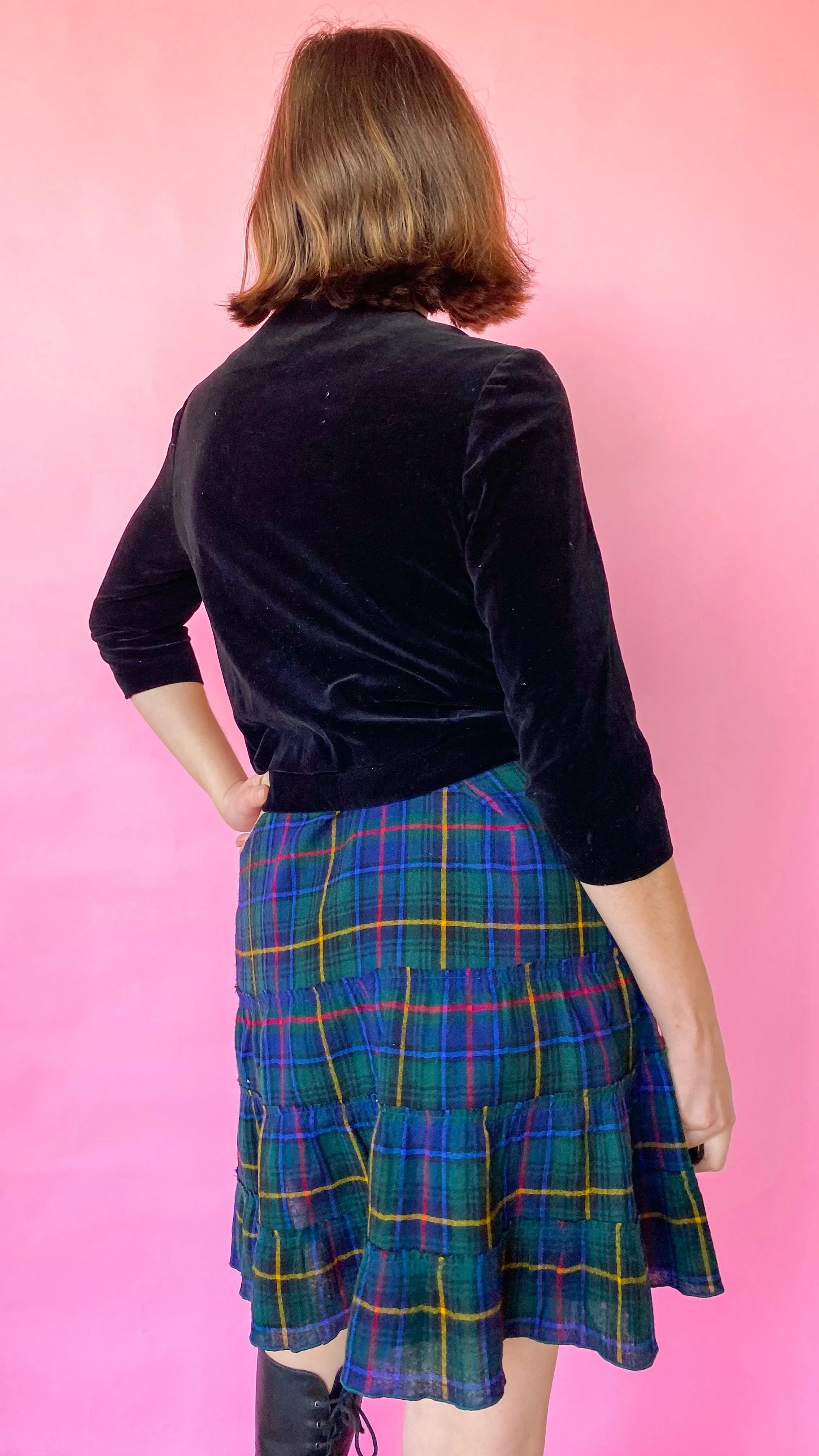 1960s Cropped Velvet Jacket, sz. XS