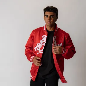 808ALLDAY Red Satin Jacket