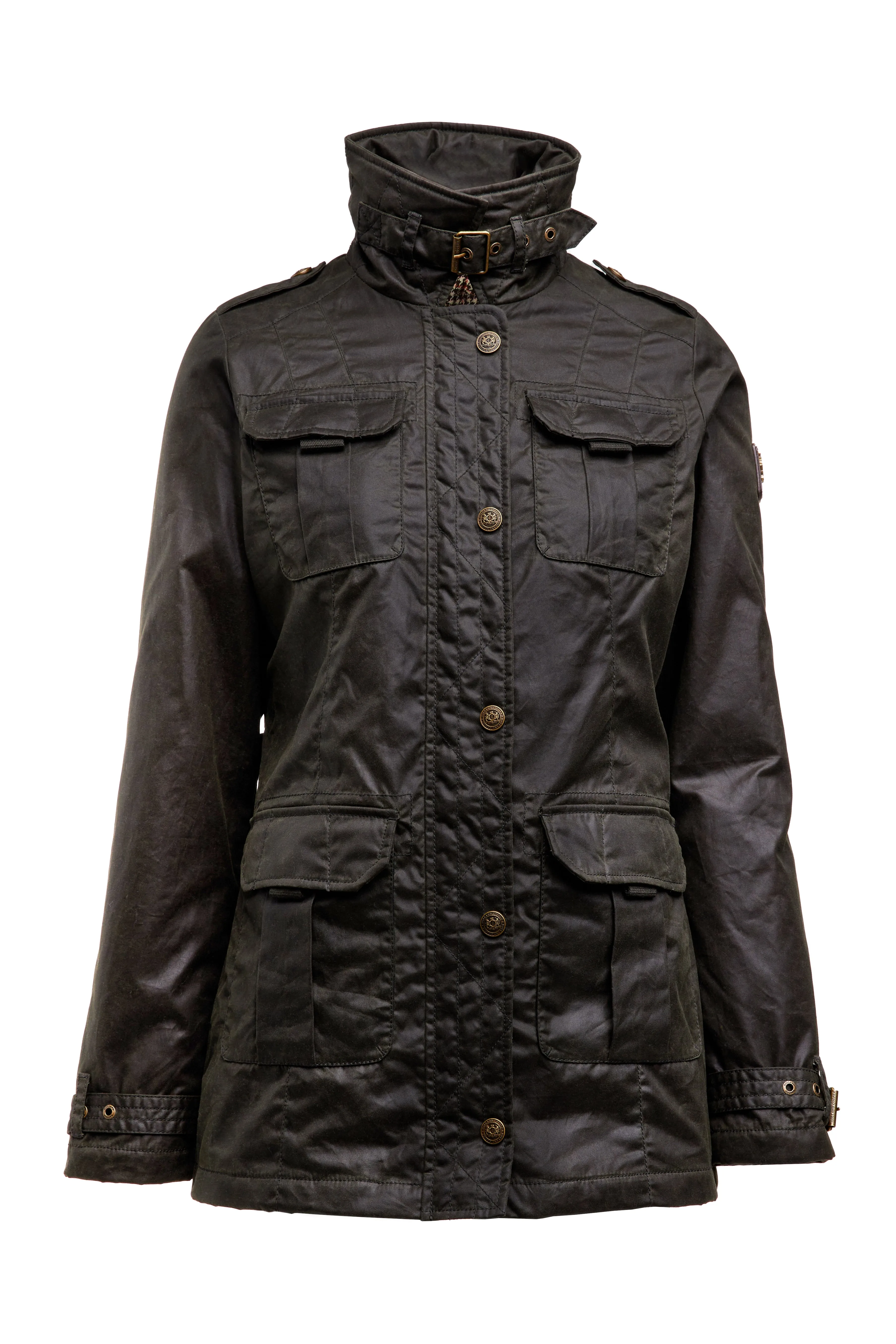 Alma Wax Artillery Jacket (Dark Olive)