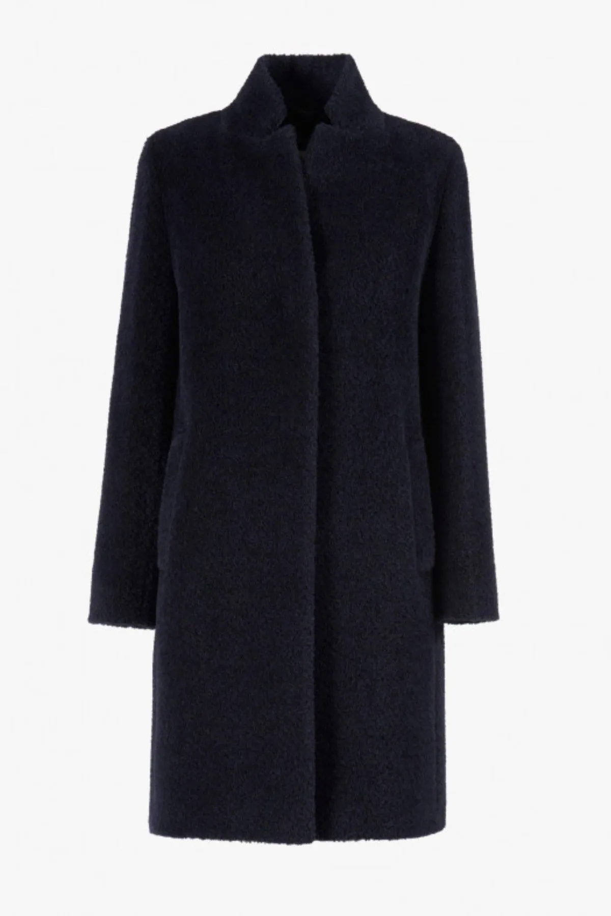 Alpaca & Wool Coat with Inverted Notch Collar 54001