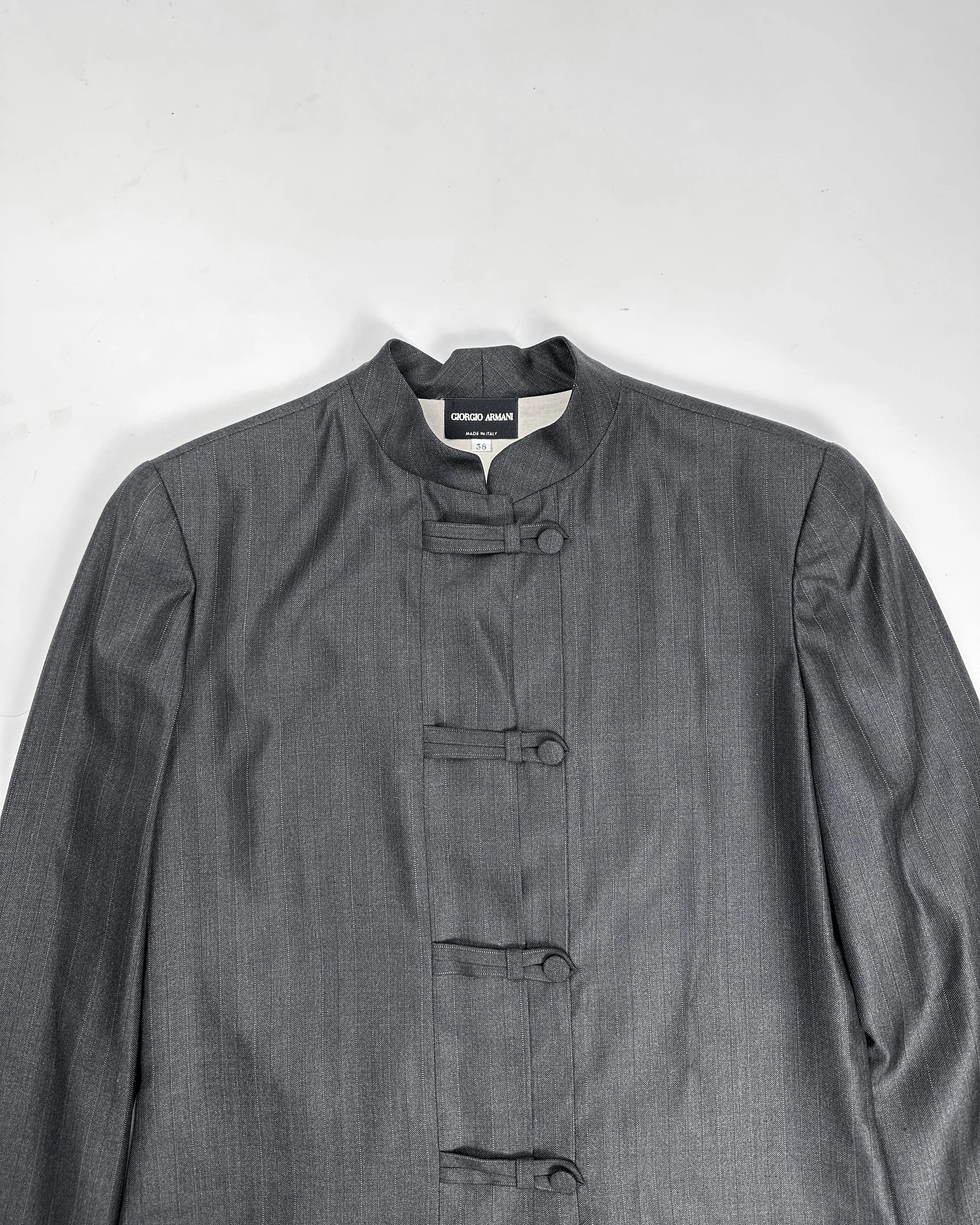 Armani Grey Japanese Style Silk   Wool Blazer 2009