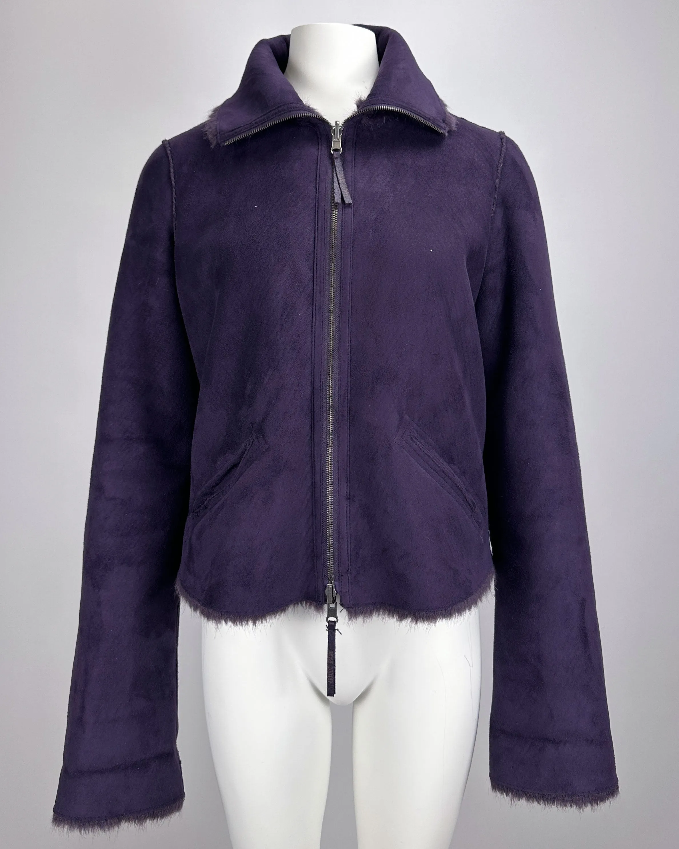 Armani Reversible Purple Fur Jacket 2000's