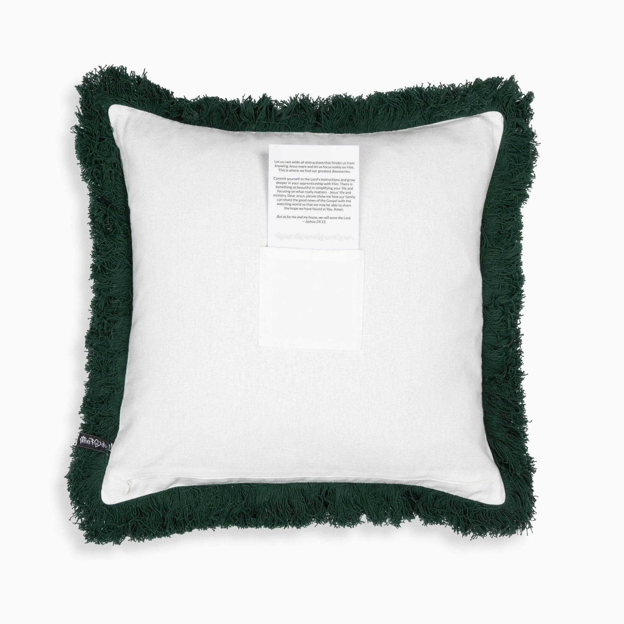 As For Me & My House Prayer Pocket Pillow Cover