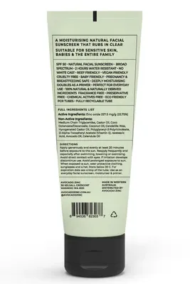 Avocado Zinc - SPF 50 Natural Physical Sunscreen