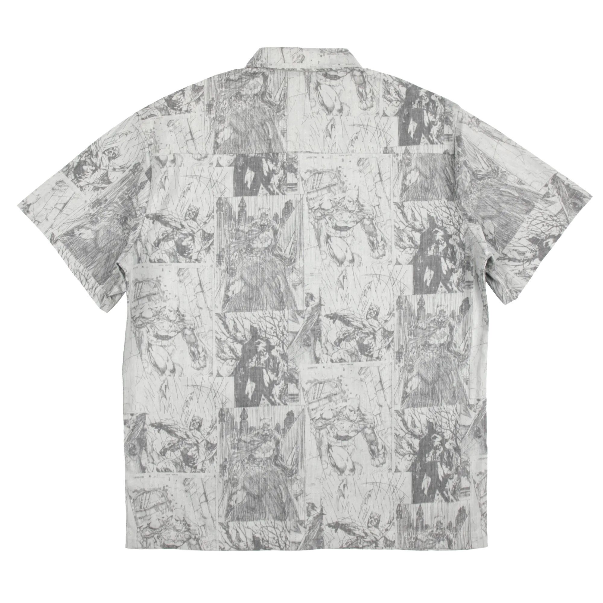 Batman Woven All Over Comic Print Button-Down Shirt