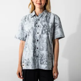 Batman Woven All Over Comic Print Button-Down Shirt