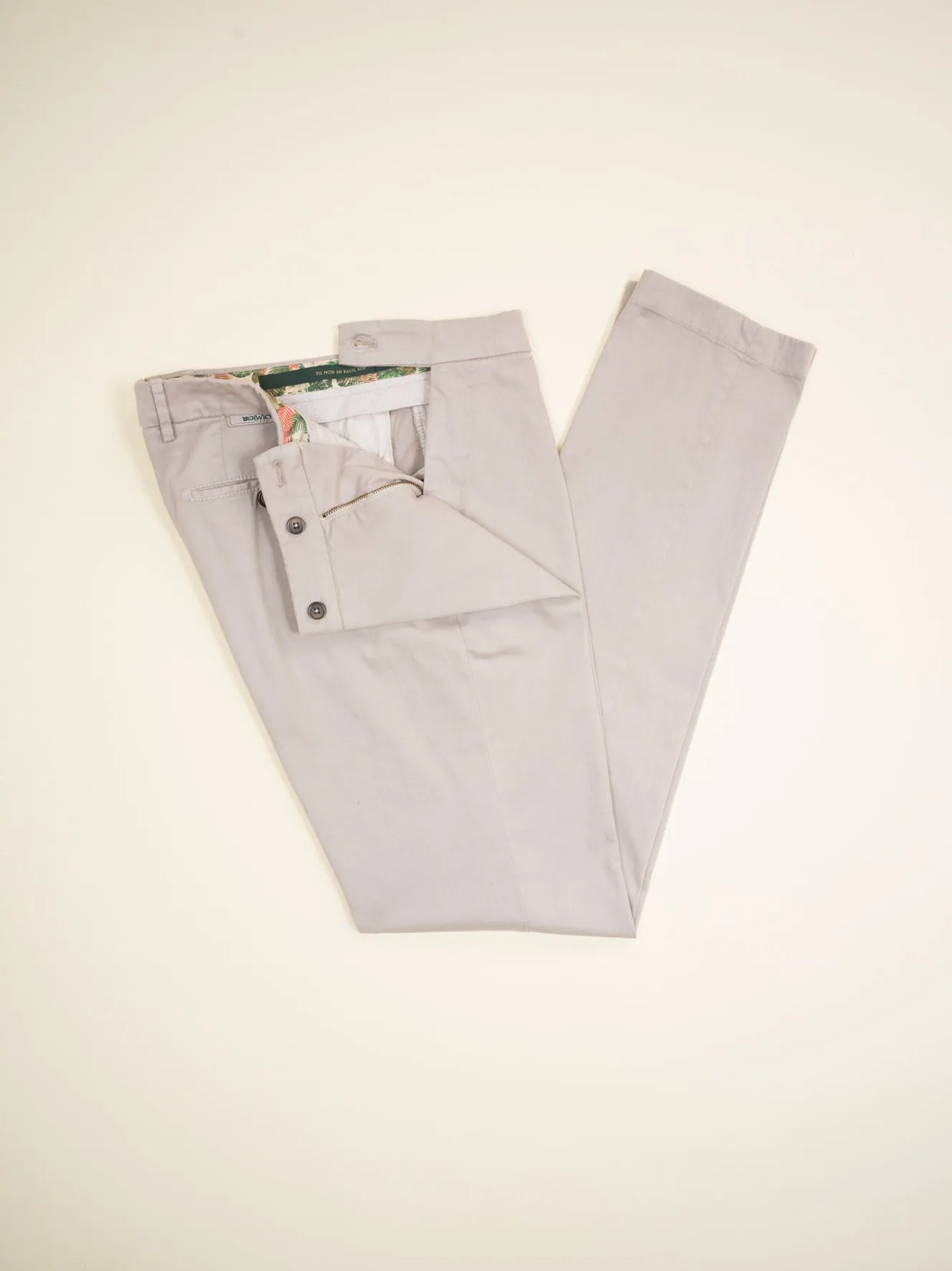 Berwich Morello Garment Dyed Chinos - Fango