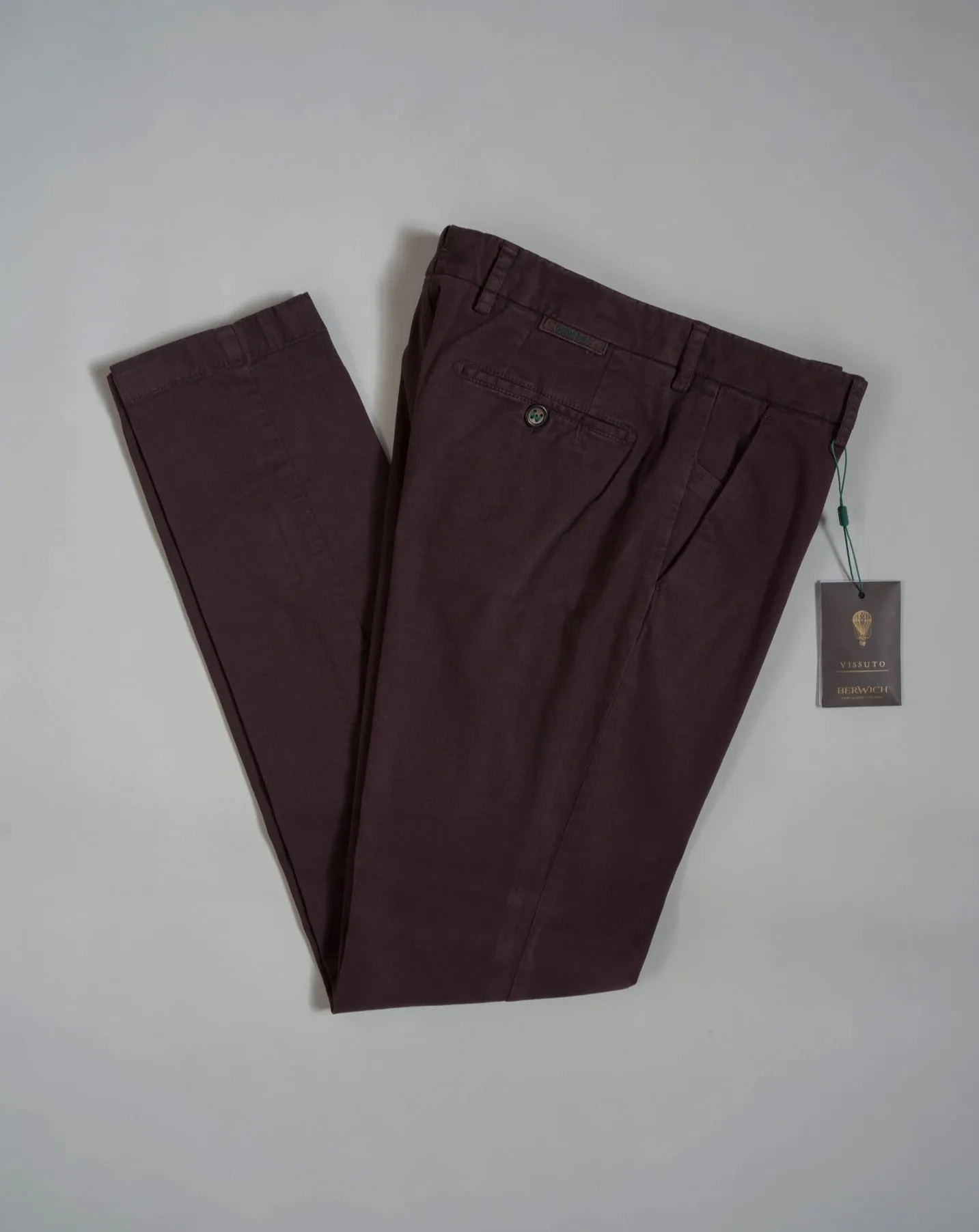 Berwich Morello Garment Dyed Chinos / Gianduia / Brown