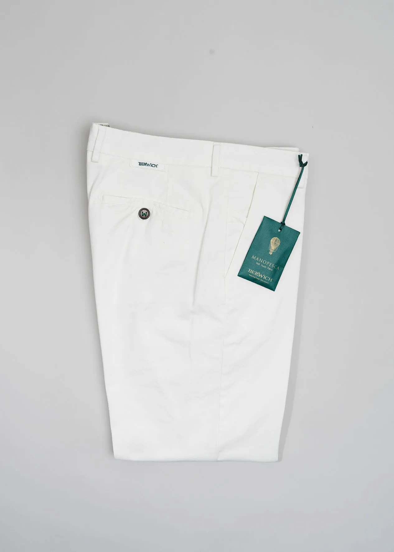 Berwich Morello Garment Dyed Chinos / Panna