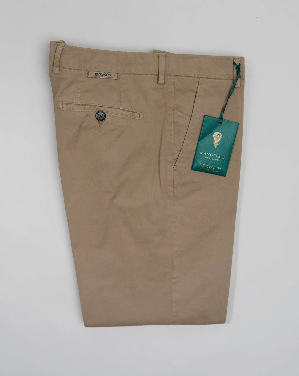 Berwich Morello Garment Dyed Chinos / Sabbia