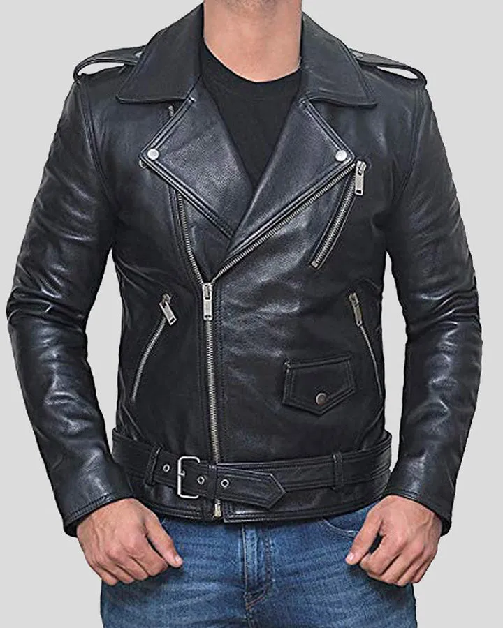 Black Biker Leather Jacket