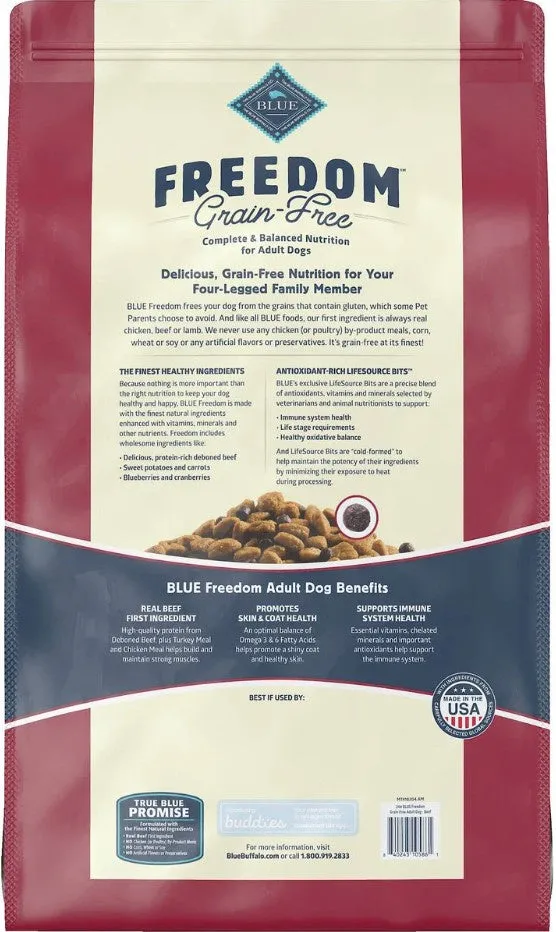 Blue Buffalo Freedom Grain-Free Adult Beef Recipe Dry Dog Food