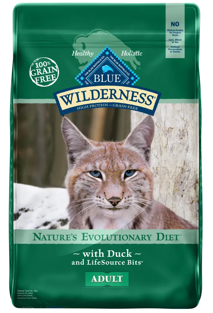 Blue Buffalo Wilderness Grain Free Natural Duck High Protein Recipe Dry Cat Food