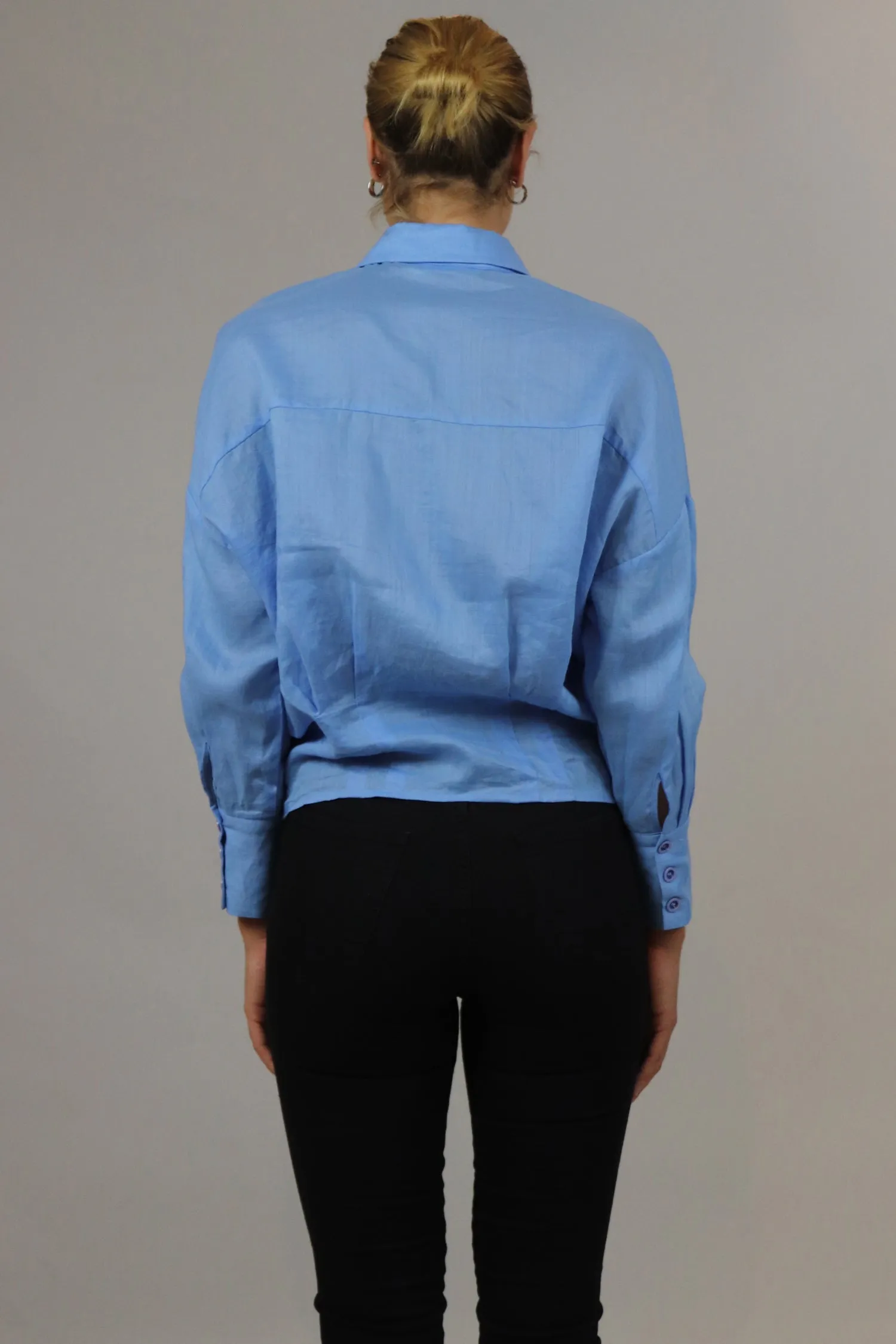 Blue Buttoned Down Top