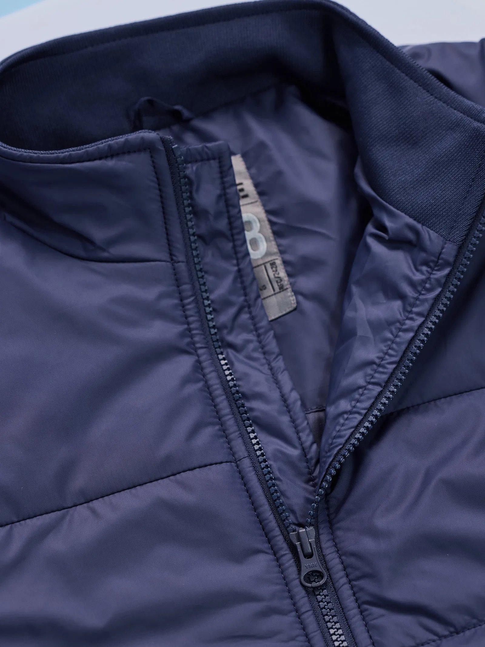 Blue Quilted Packable Jacket