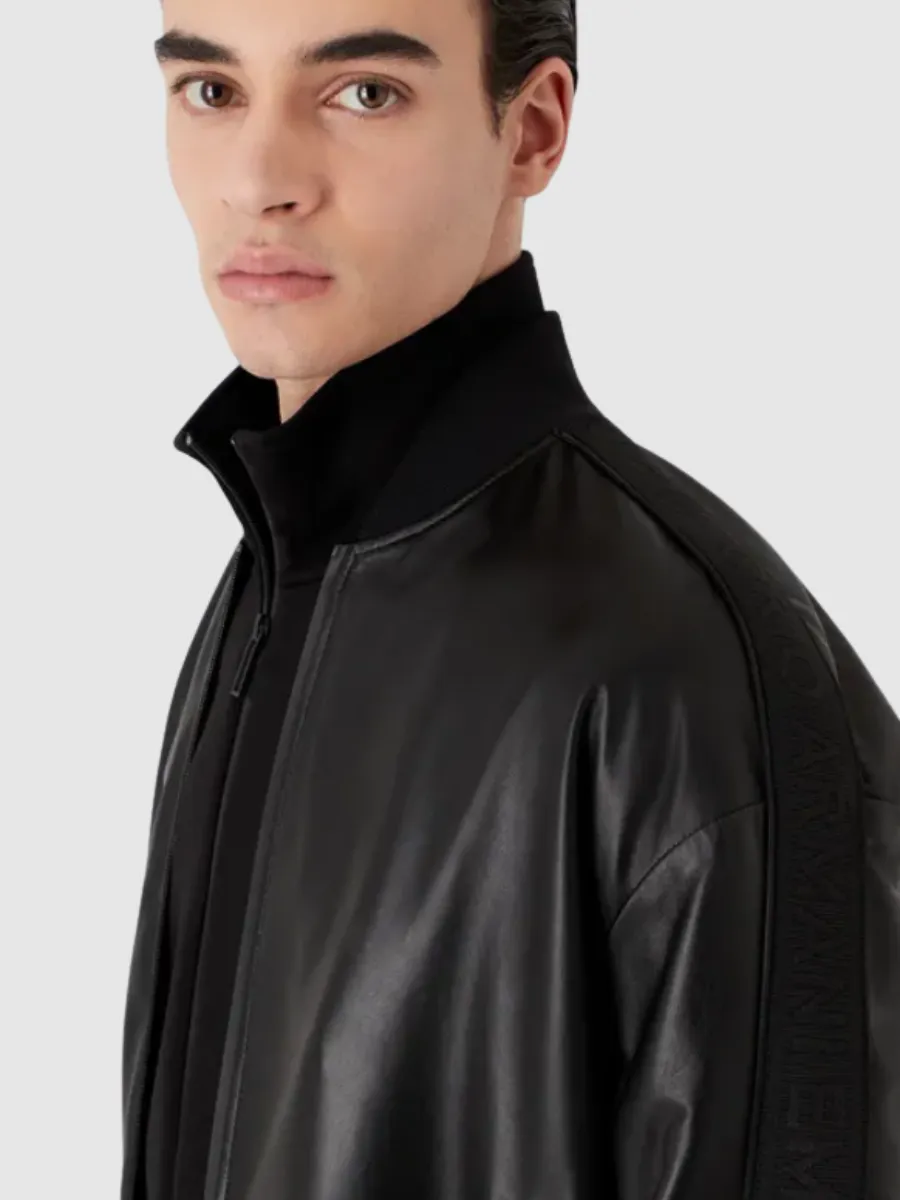 Bomber em pele Emporio Armani