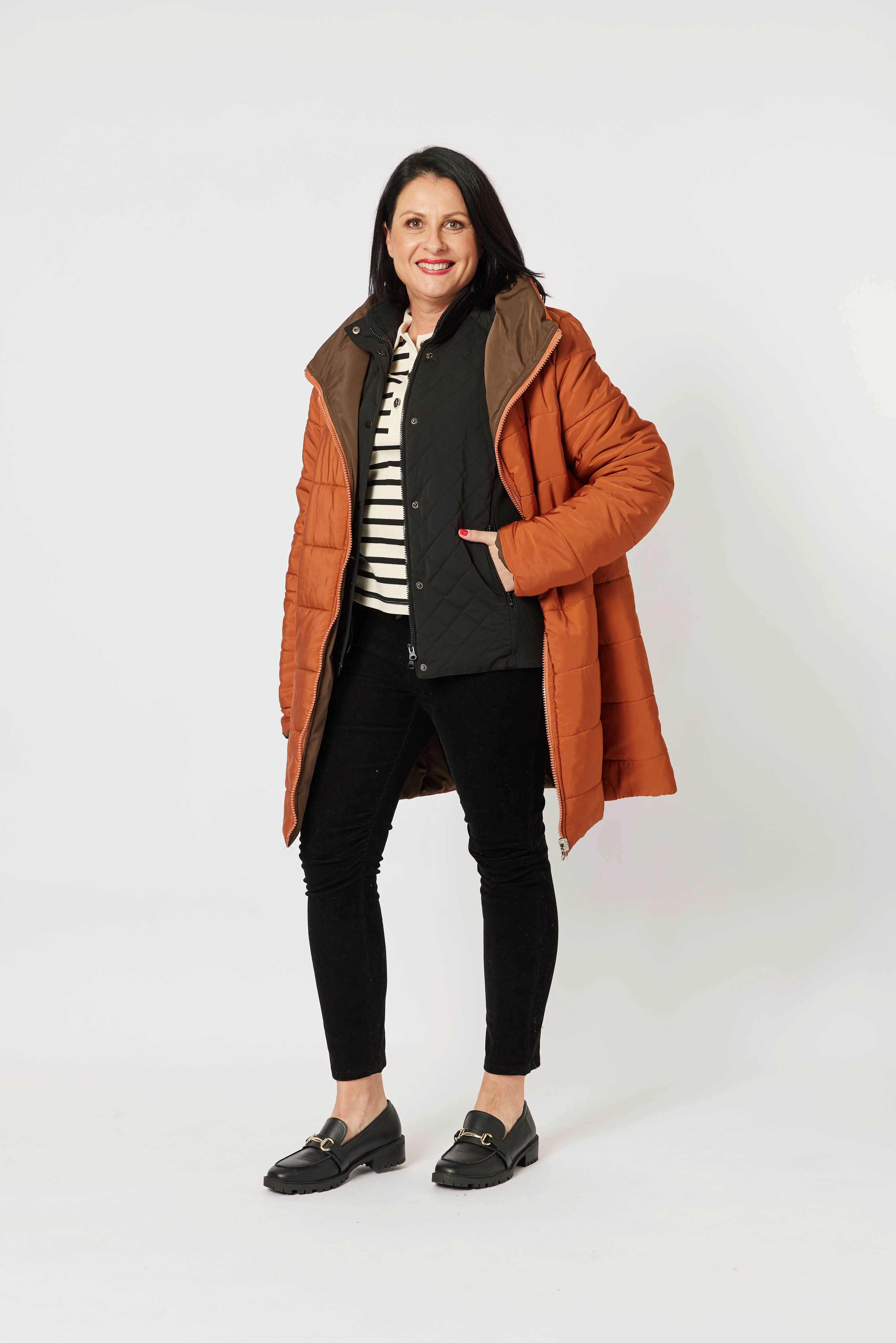 Bowral Reversable Puffer - Paprika