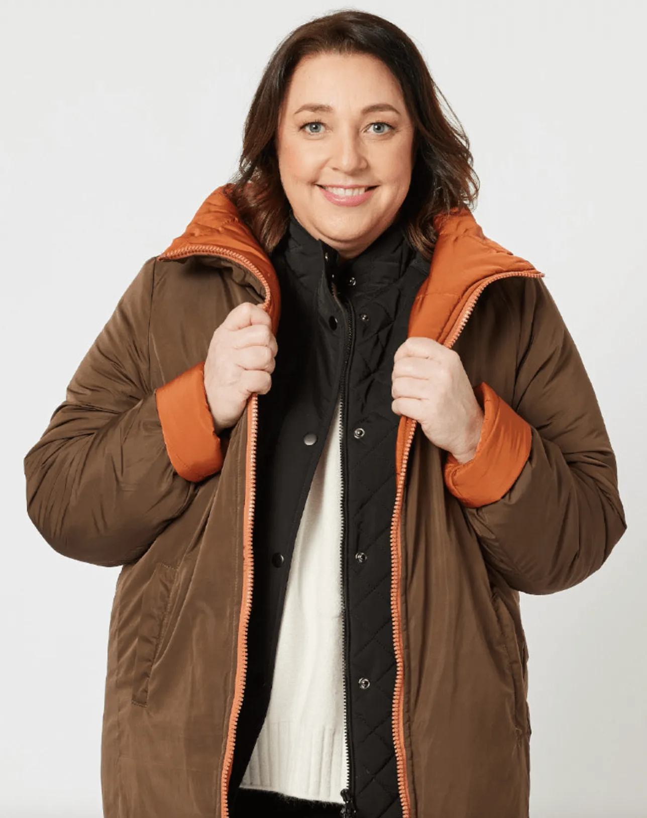 Bowral Reversable Puffer - Paprika