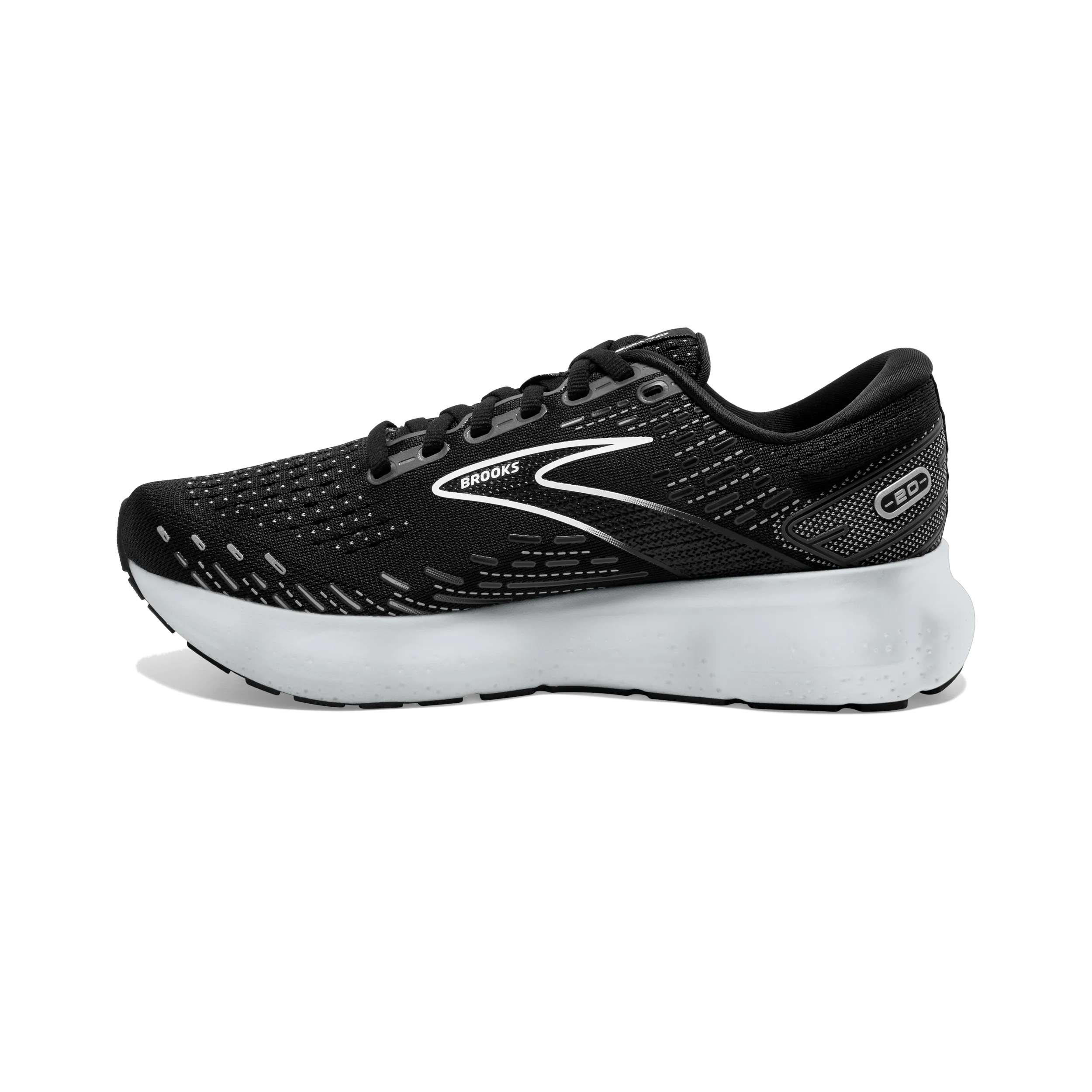 Brooks Glycerin 20 (D Width) - Black/White/Alloy (Womens)