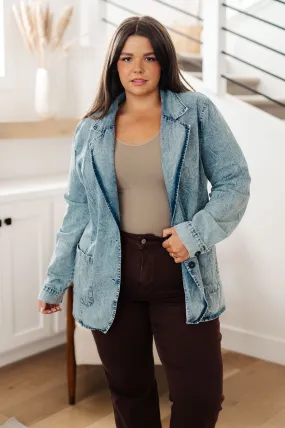 Business Brunch Denim Blazer - 3/12