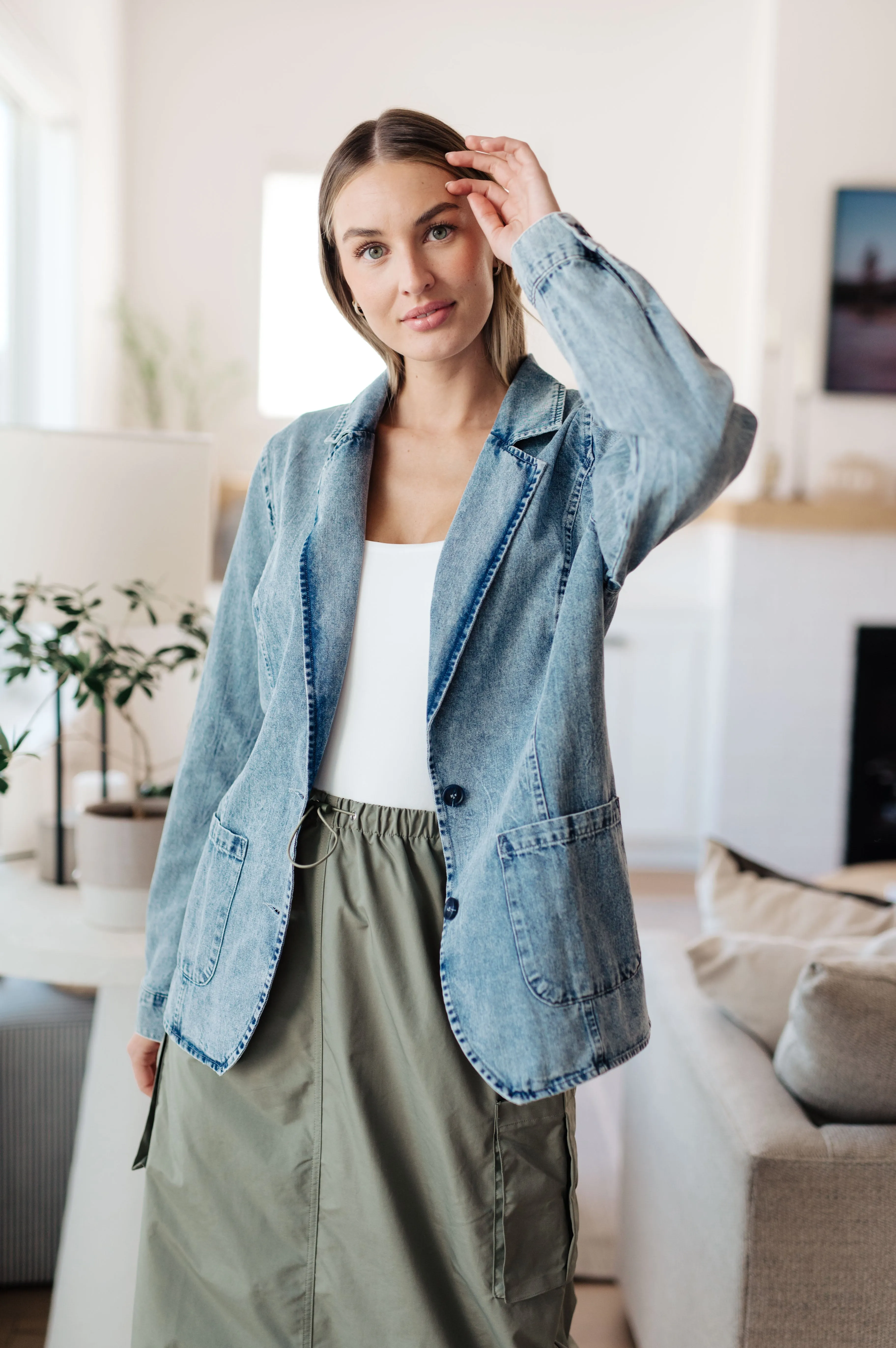 Business Brunch Denim Blazer - 3/12