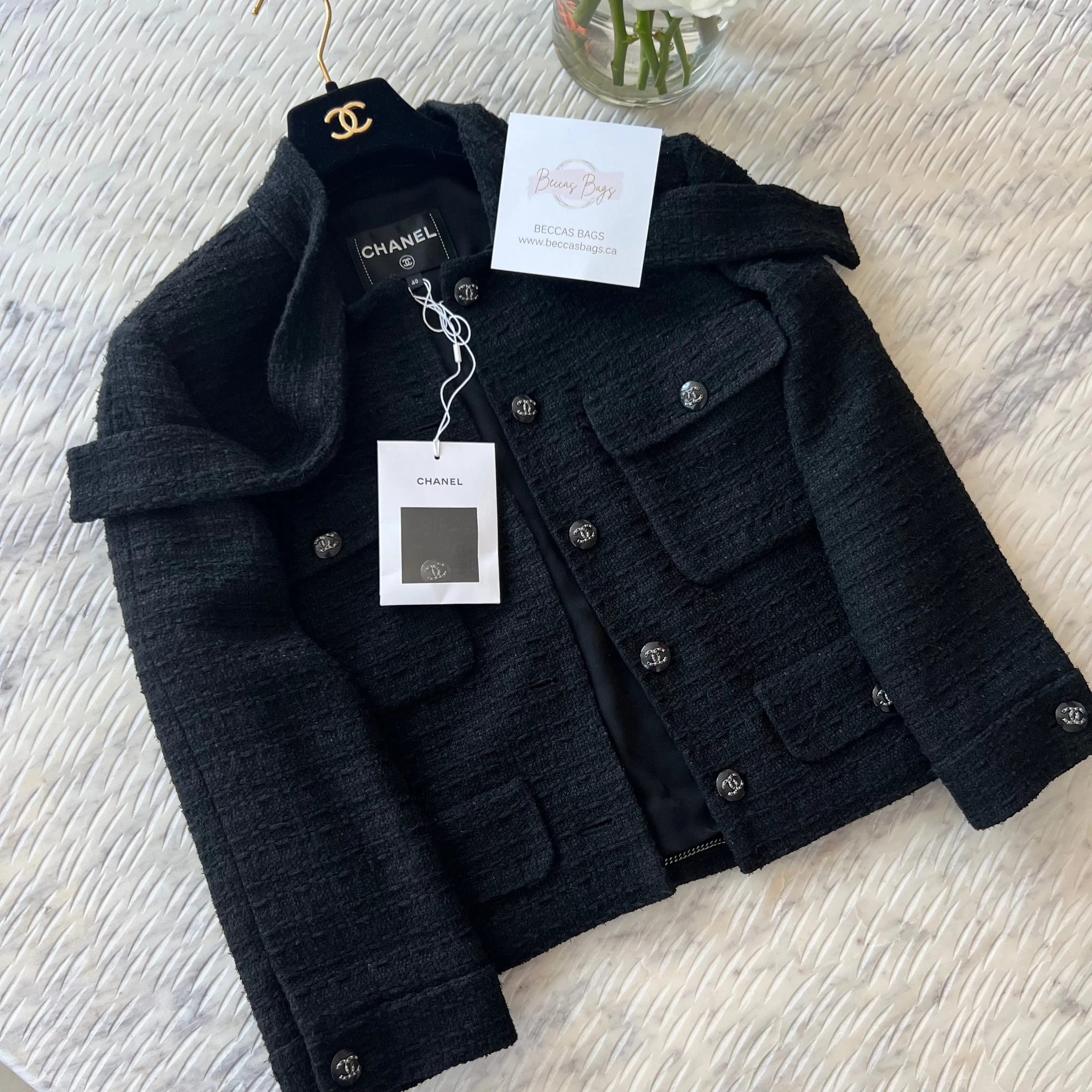 Chanel Black Tweed 21C Jacket