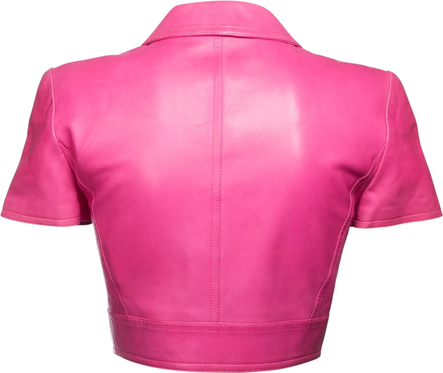 Chanel Mini Pink Cropped Leather Jacket