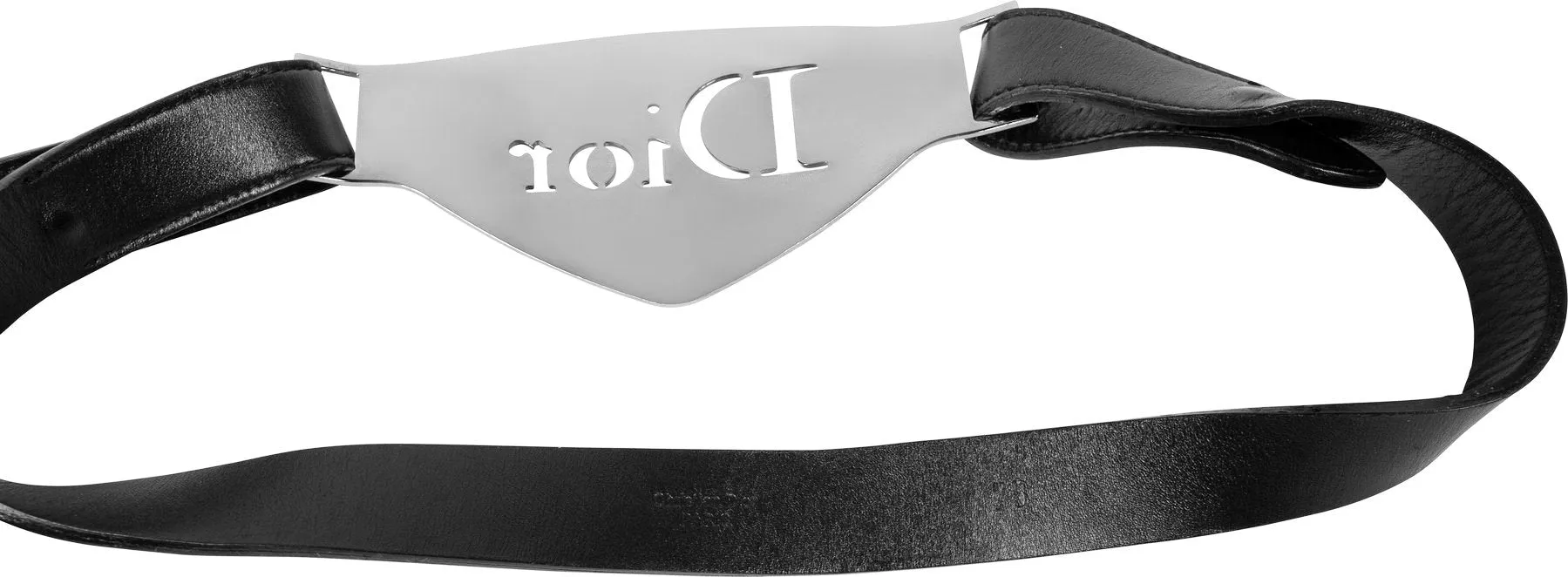 Christian Dior Giant Silver Plate Logo Belt