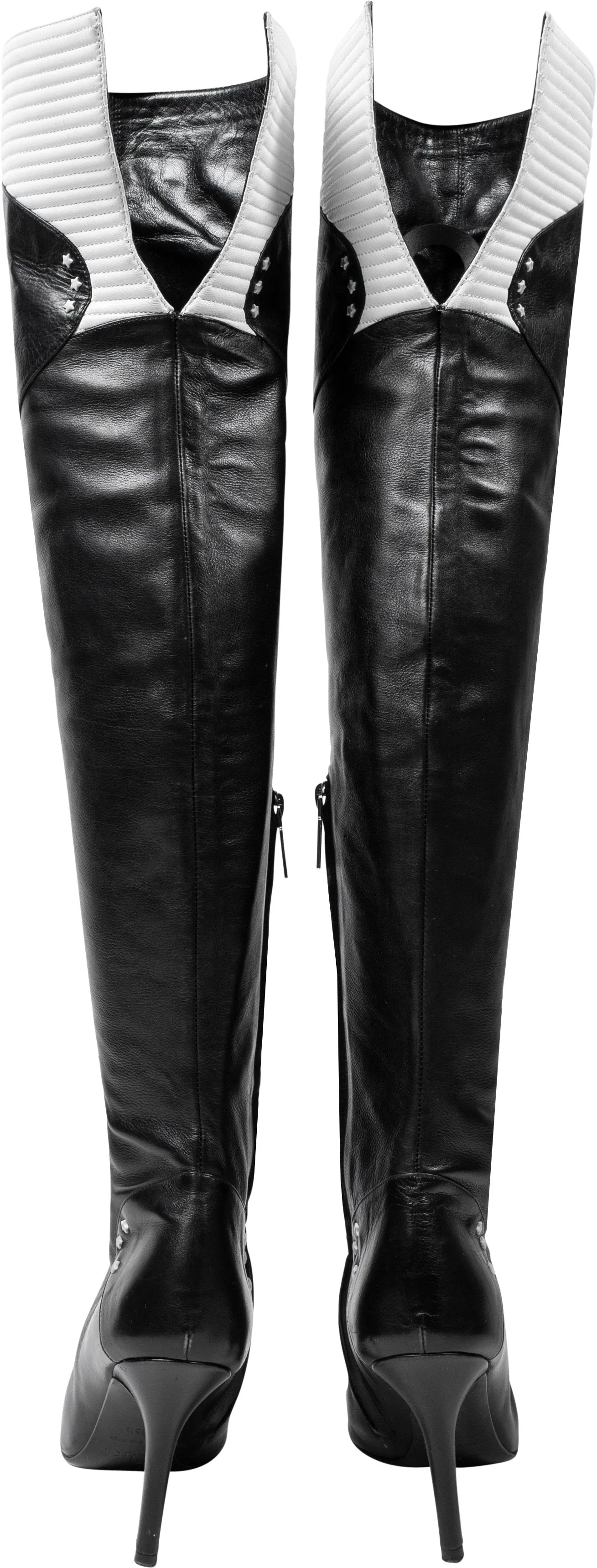 Christian Dior Thigh-High Moto Logo Boots