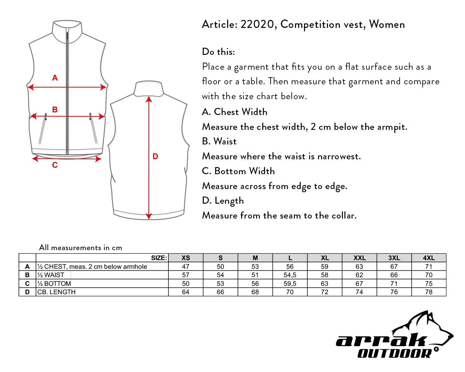 Competition Vest Lady (Black)