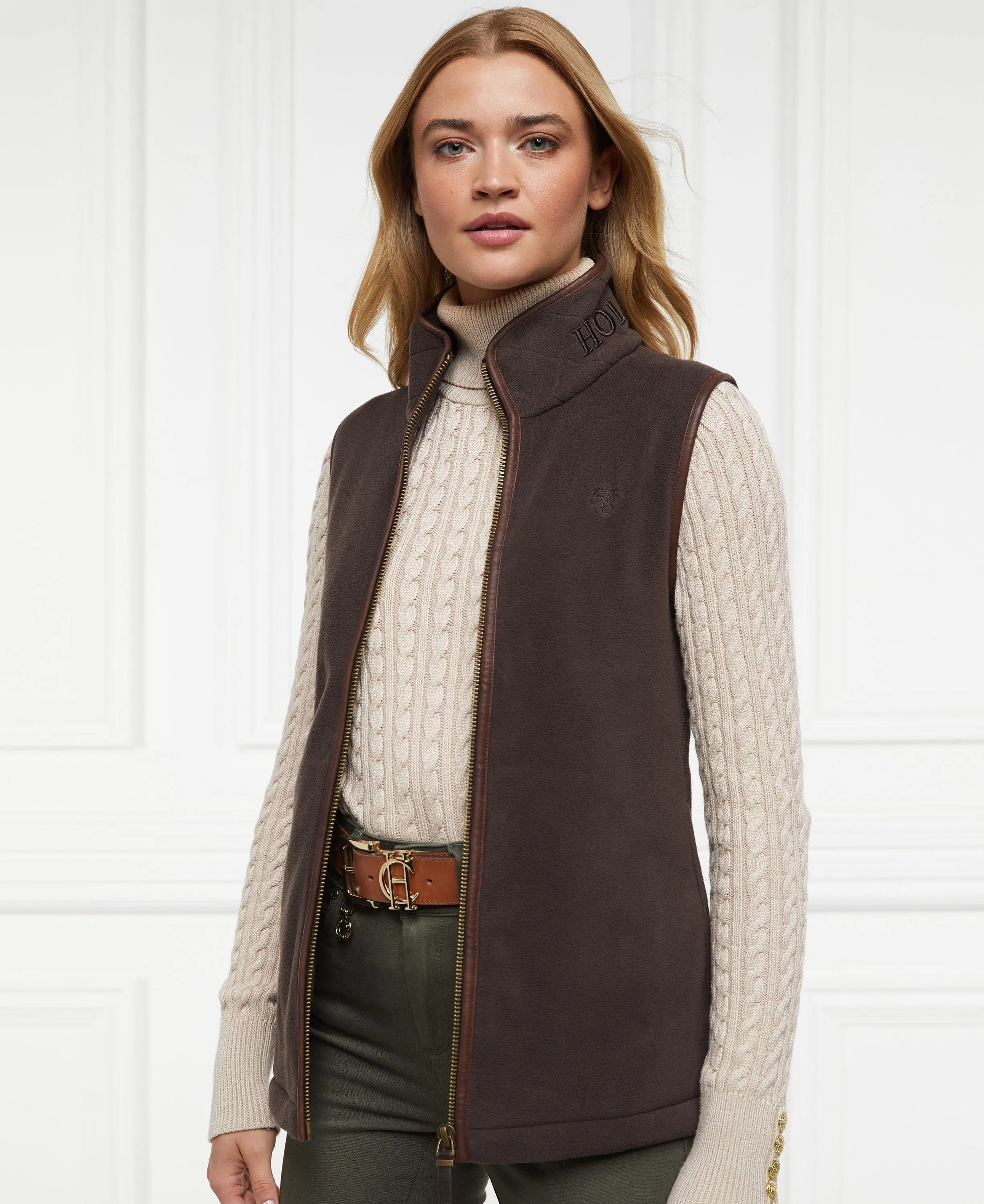 Country Fleece Gilet - Chocolate