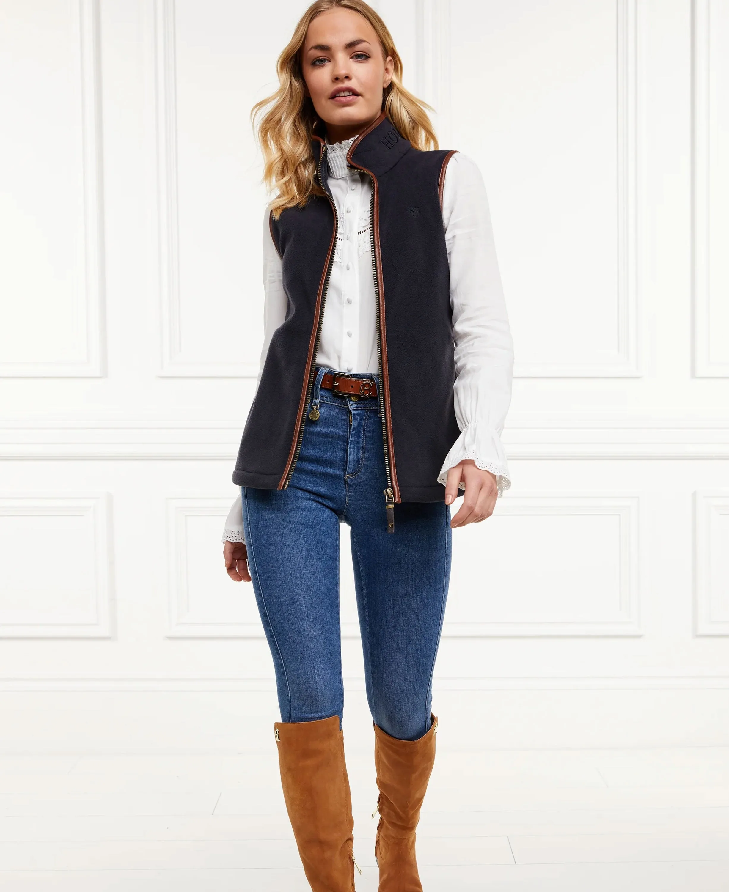 Country Fleece Gilet - Ink Navy