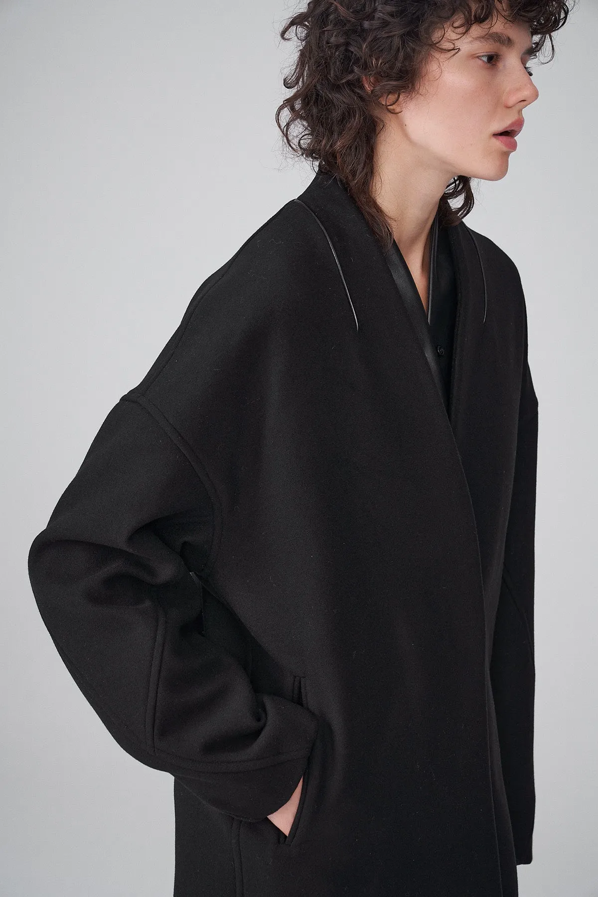 Crystal - Black Wool Coat