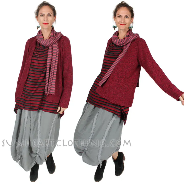 Cut-Loose Draped Cardigan Jacket Sophisticated Casual Plus Sml-2x