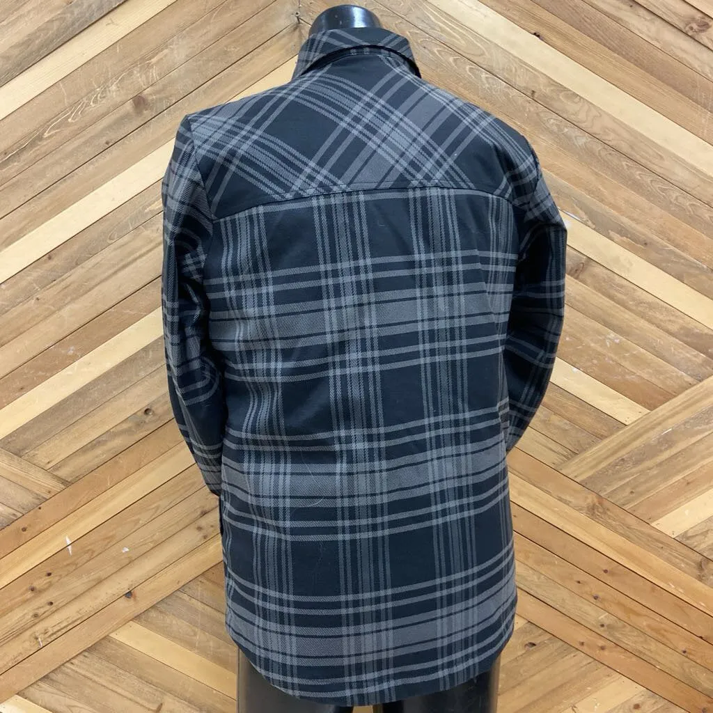 Dakine - Men's Insulated Zip/Buttoned Plaid Jacket - MSRP$195: Grey / Black-men-SM