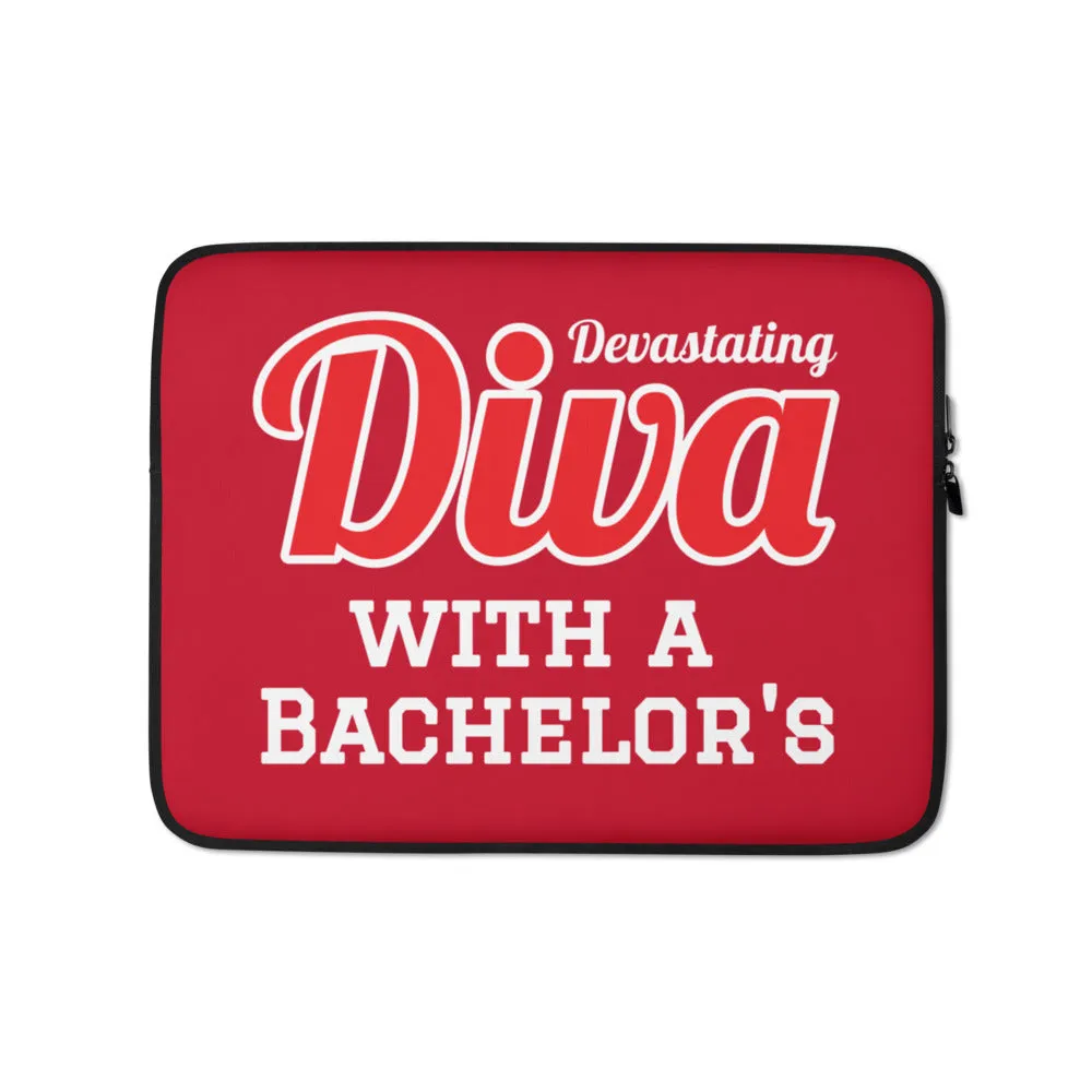 Diva with a Bachelor's Laptop Sleeve