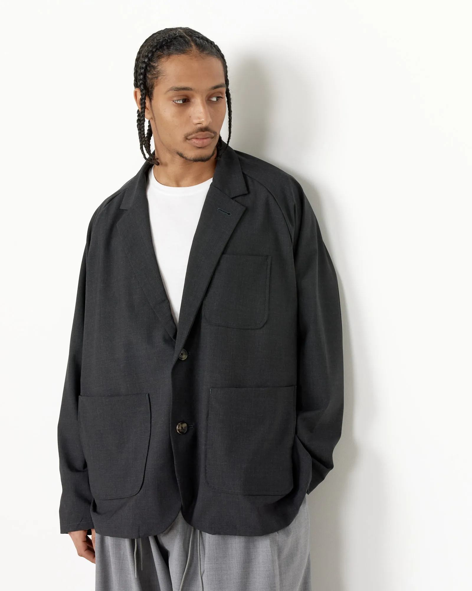 Essentials Blazer in Anthracite