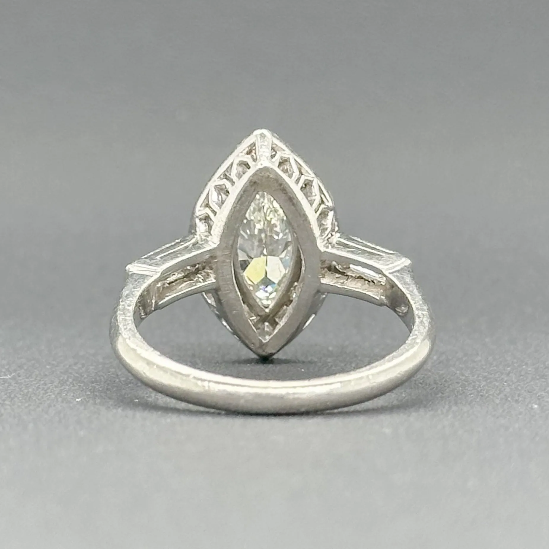 Estate Platinum 1.67ctw G-I/VS1-SI2 Diamond Cocktail Ring