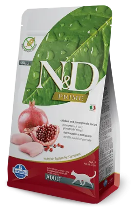 Farmina Prime N&D Natural & Delicious Grain Free Adult Chicken & Pomegranate Dry Cat Food