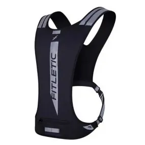 Fitletic GLO Reflective Running Safety Vest - Black / Silver