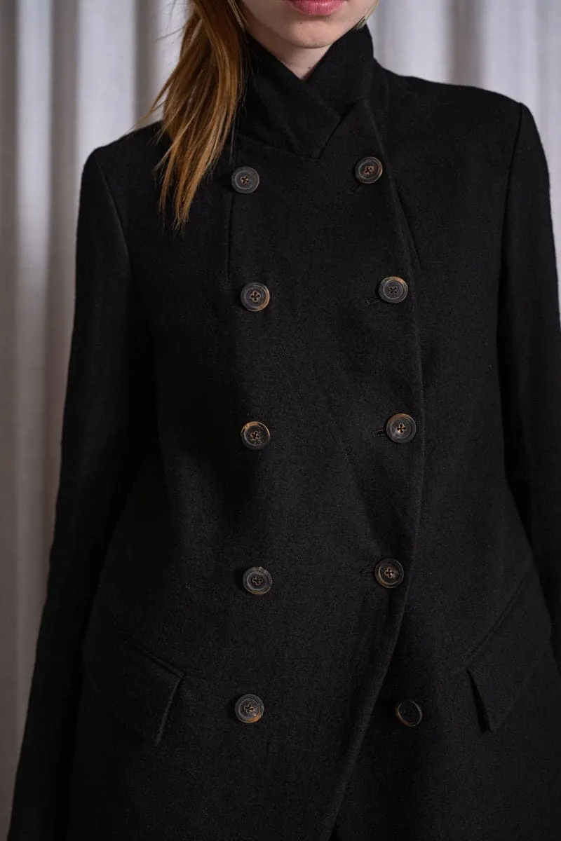 Forme d'Expression | DC041 DB Cutaway Coat | Eleganter Damen Kurzmantel in schwarz