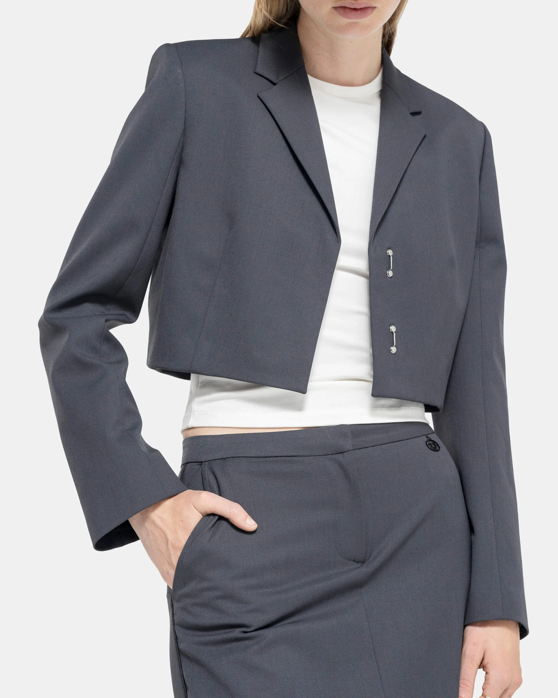 G-Milla-P1 Cropped Blazer in Black