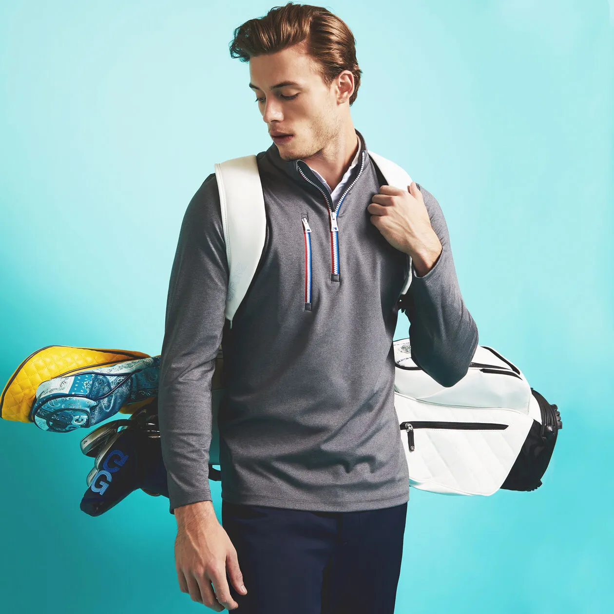 G/Fore Daytona Melange Tech Interlock Pullover