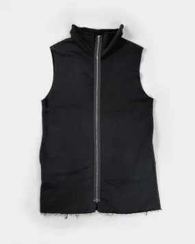 Giorgio Brato Raw-Edge Black Long Vest 2000's