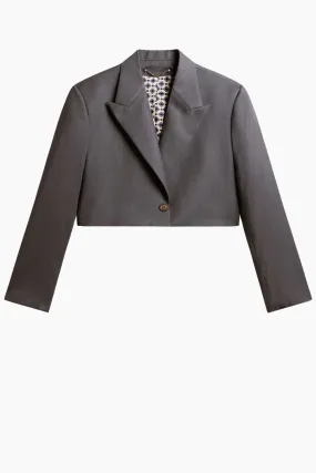 Golden Goose Cropped Single Breasted Blazer - Grisallie