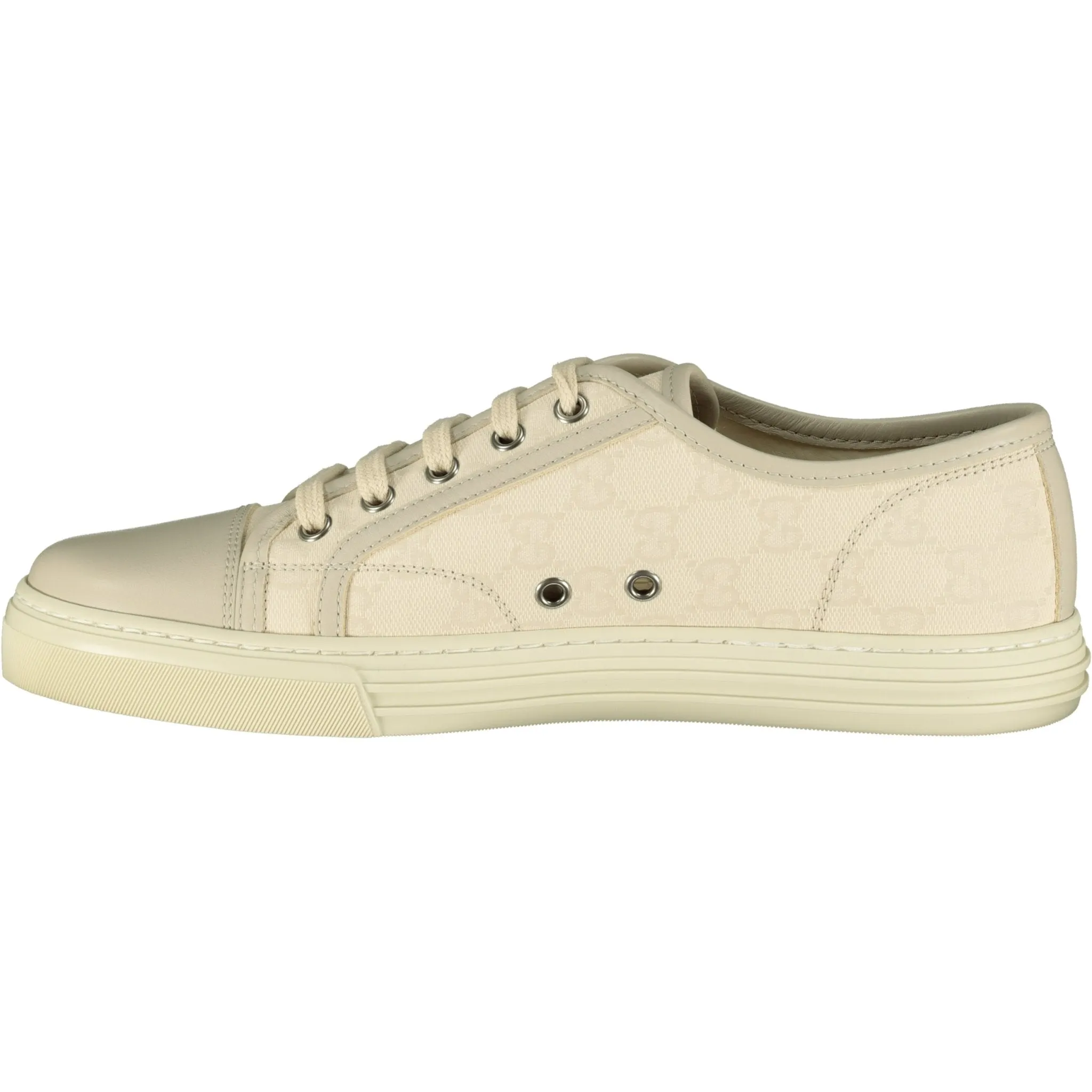 GUCCI 'GG' Print Low Canvas Trainers Cream