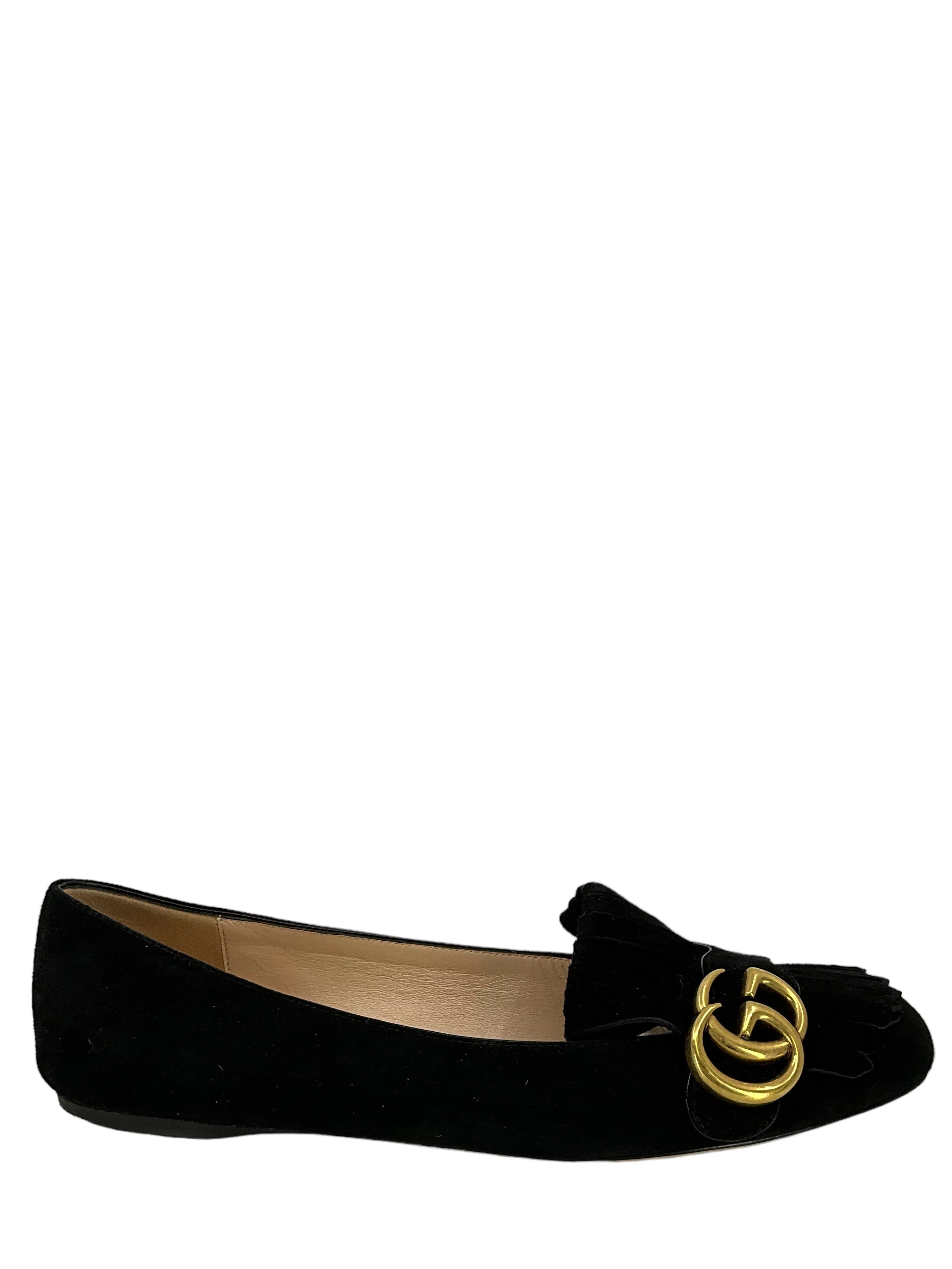 Gucci Marmont GG Suede Flats Size 7.5