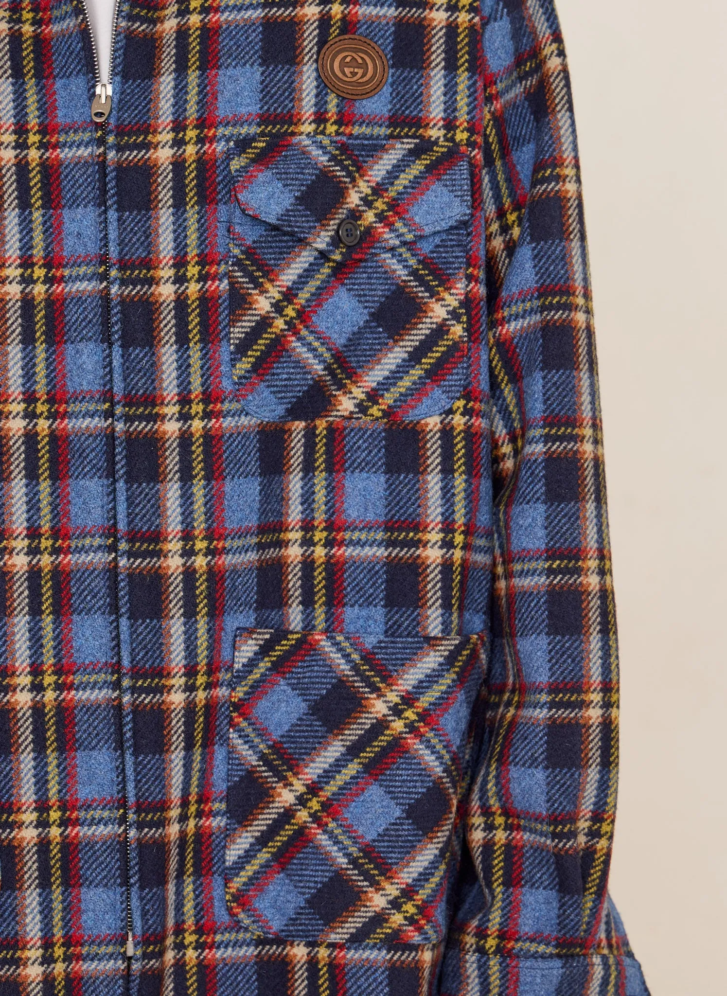 GUCCI OVERSHIRT PLAID JACKET