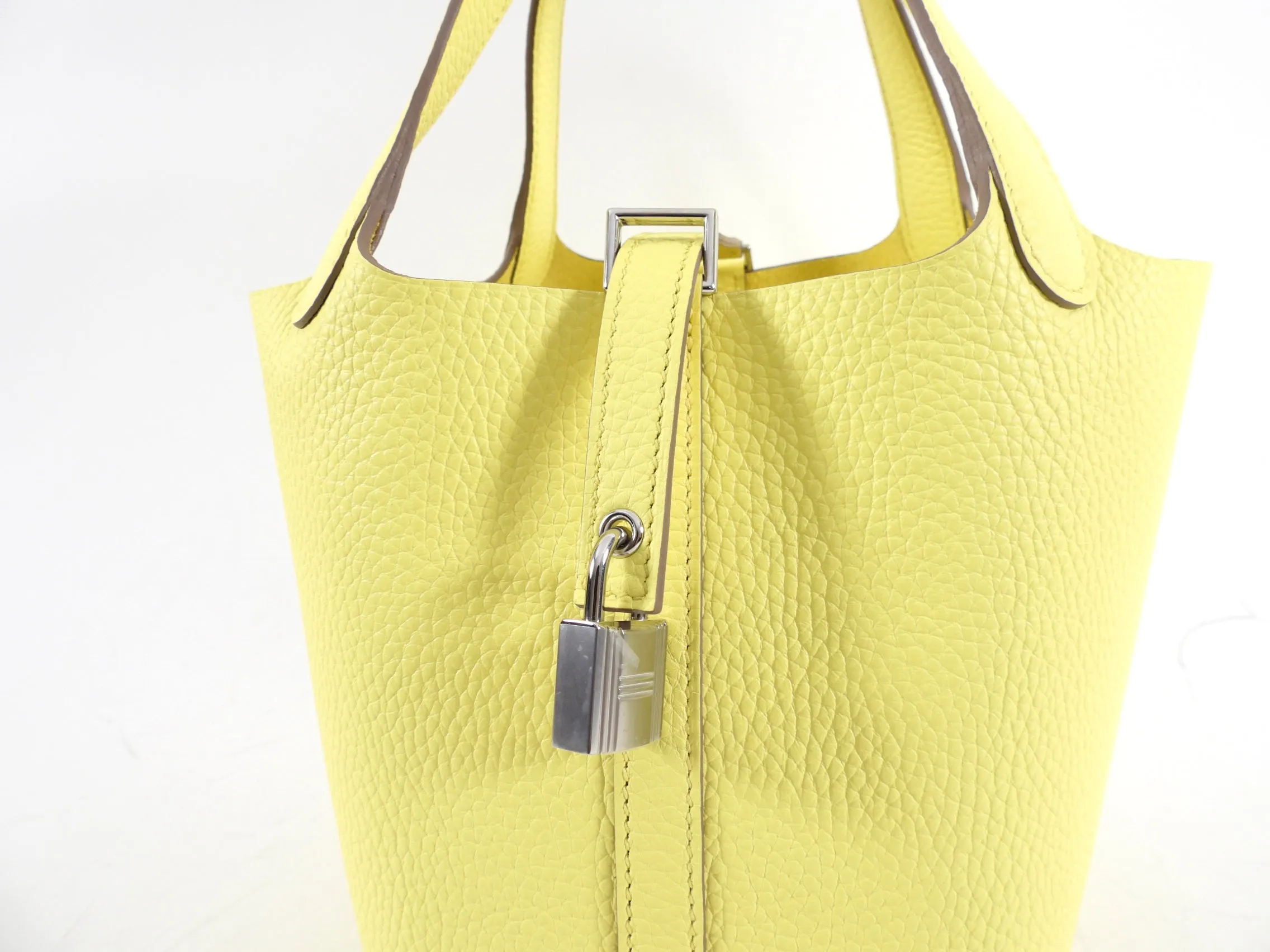 Hermes 2023 Picotin Lock 18 Limoncello Yellow PHW