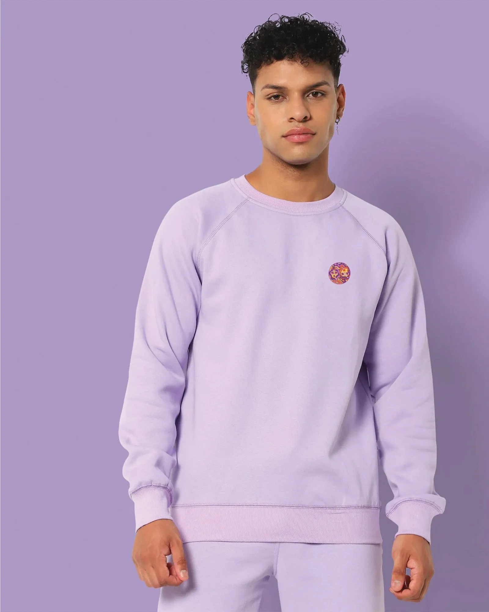 Hippie Trippy HW Crew Sweatshirt: Periwinkle